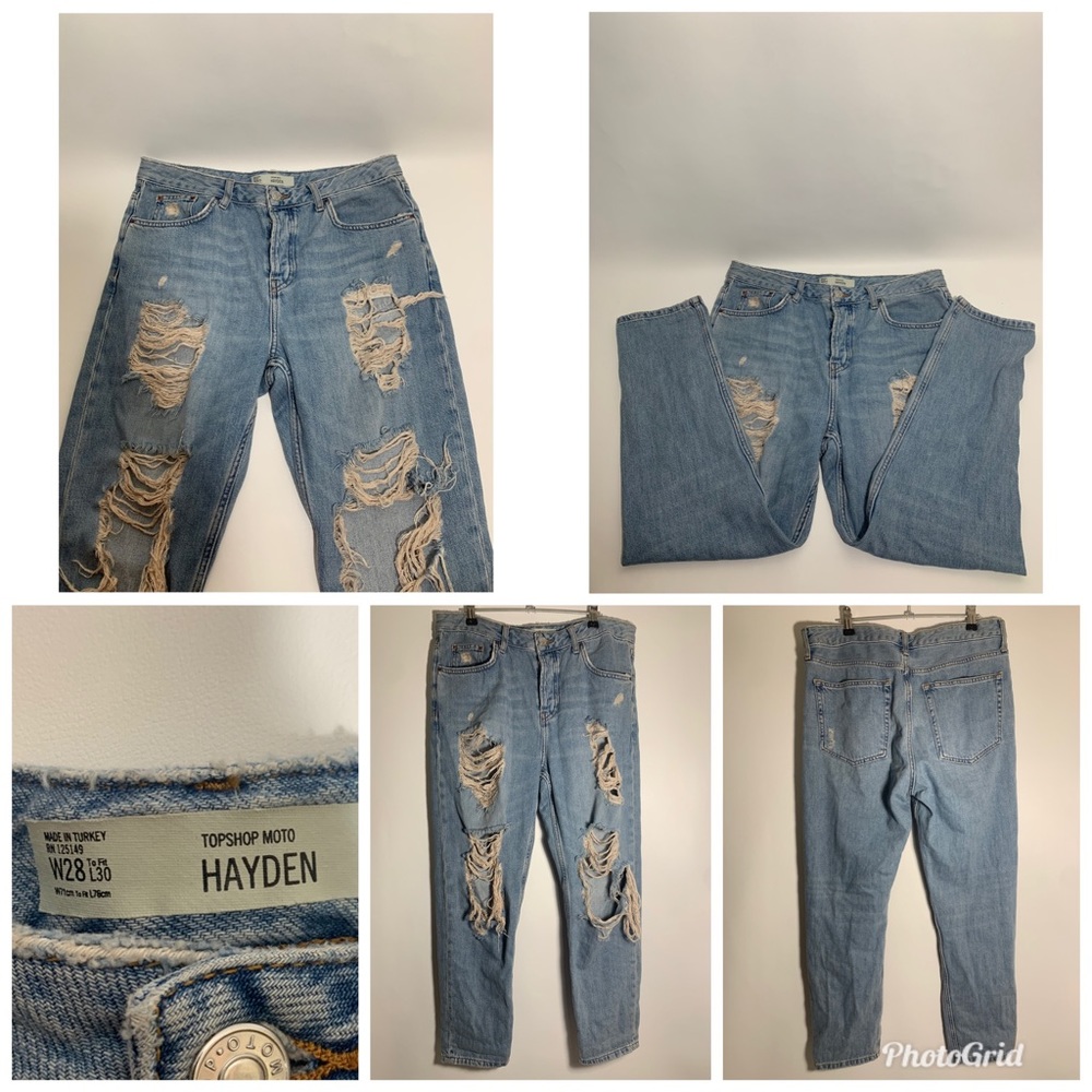 TOPSHOP distressed jeans size 28